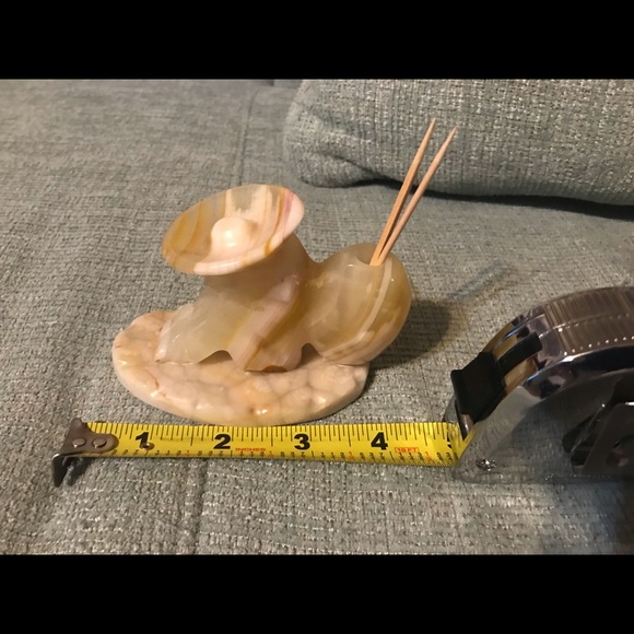 Onyx marbled stone hand carved sleeping man - Picture 1 of 6